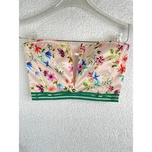 Victorias Secret Very Sexy Floral Strapless Corset Top Pink XS NWT